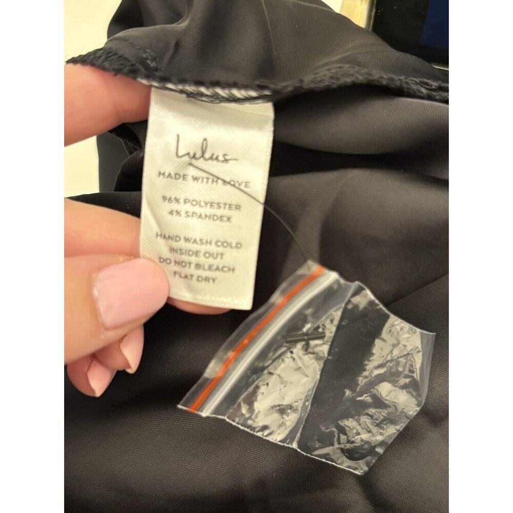 Lulus Classic Elegance Black Satin Sleeveless Mock Neck Maxi Dress Size Medium - Picture 12 of 13